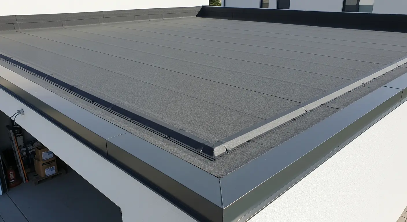Neues EPDM-Flachdach auf Garage